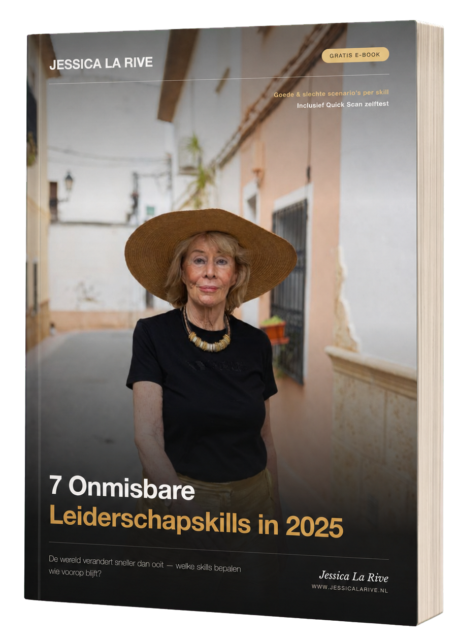 Boekmock-up van 7 onmisbare leiderschapsvaardigheden